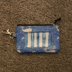 Blue Whale Print Coin Purse
